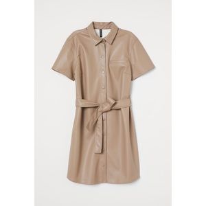 H&M Faux Leather Mini Dress